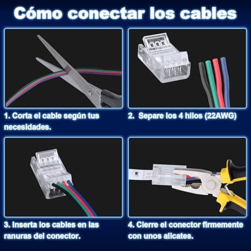 Detalle de Câble de rallonge LED 4PIN 5 m ⚡