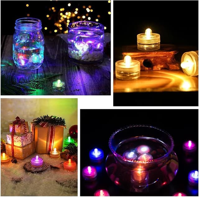 Thumbnail 6 de AMFUN Luce LED sommergibile 12 pezzi bianco caldo