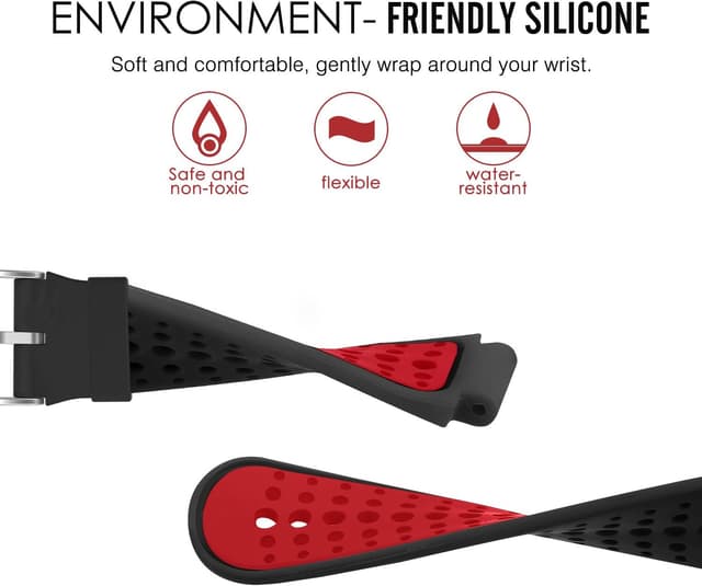 Detalle de MoKo silicone replacement watch strap for Garmin Forerunner 235 series and Approach S20