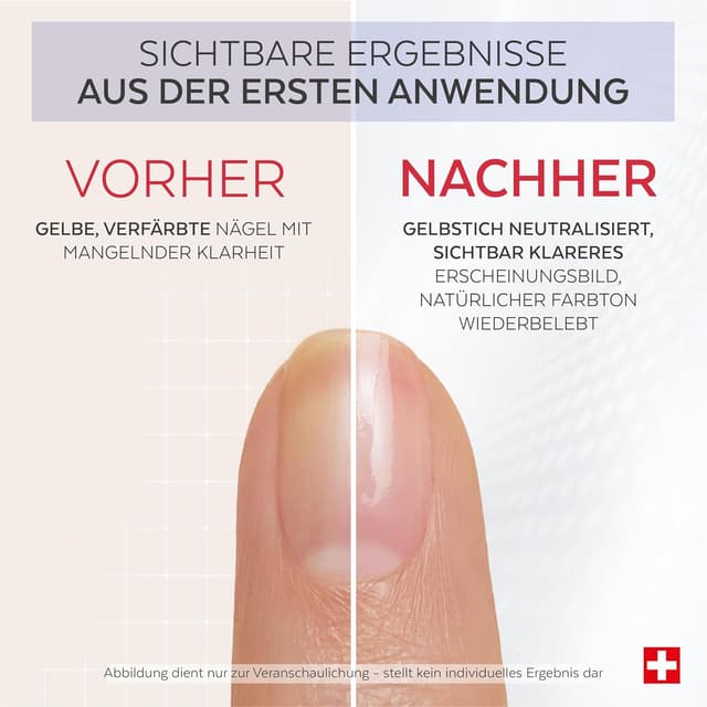 Detalle de PODERM Korrigierender & perfektionierender Pflege-Nagellack gegen gelbe Nägel mit Zitronen-Extrakt (8 ml)