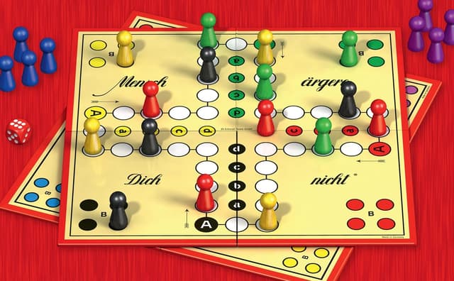 Detalle 2 de Schmidt Spiele 49439 „Mensch ärgere Dich nicht“ in der Metalldose – Classic Line mit extra großen Holzfiguren