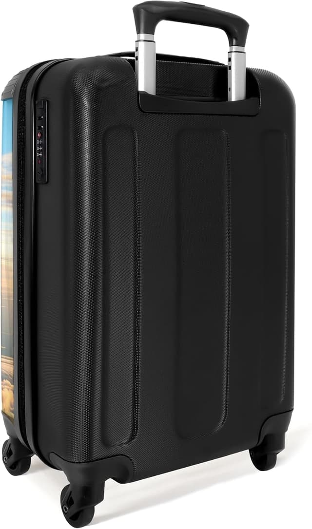 Detalle de Valigia Trolley per Bambini 55x40x20 cm Leone Dorato-Marrone NoBoringSuitcases.com