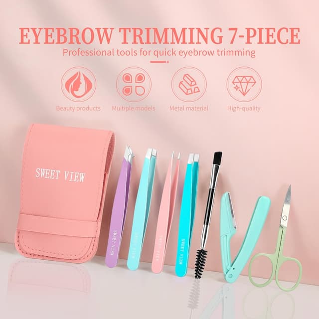 Thumbnail 6 de SWEET VIEW 7pcs Eyebrow Tweezers Kit ✂