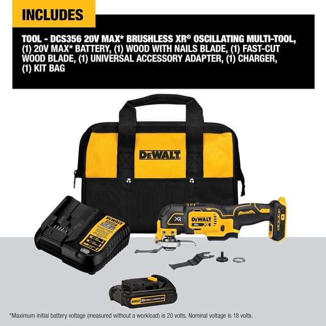 Thumbnail 2 de DEWALT 20V MAX XR Oscillating Tool Kit with Blades, 3 Speed, 20,000 OPM ⚙