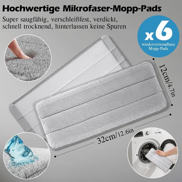 Thumbnail 1 de MASTERTOP Wischmopp Set 6 Stück 🧹