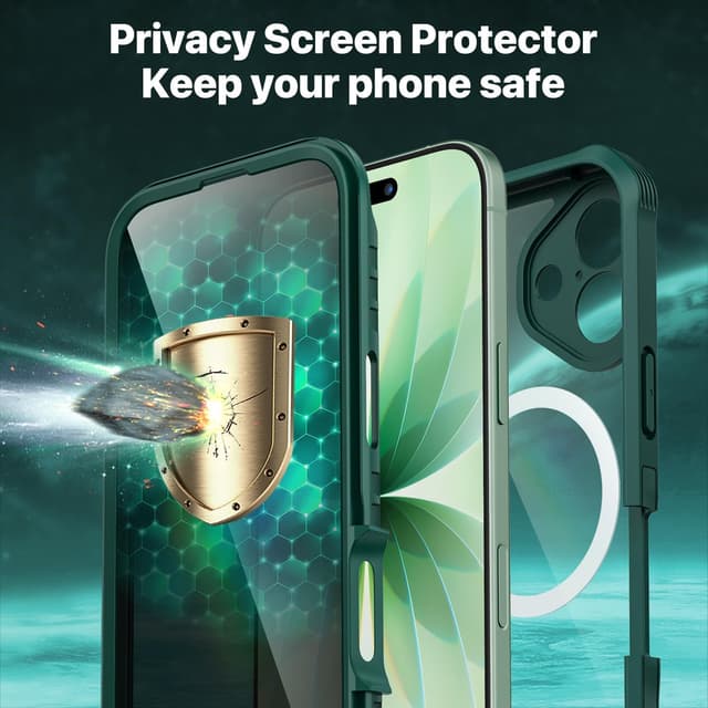 Detalle de CENHUFO iPhone 17 privacy case 6.3in