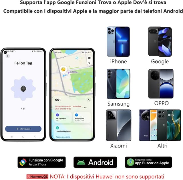 Detalle de VOCOlinc Smart Tag Tracker Bluetooth compatibile con Android e iOS (4 pezzi) per chiavi, portafoglio e bagagli
