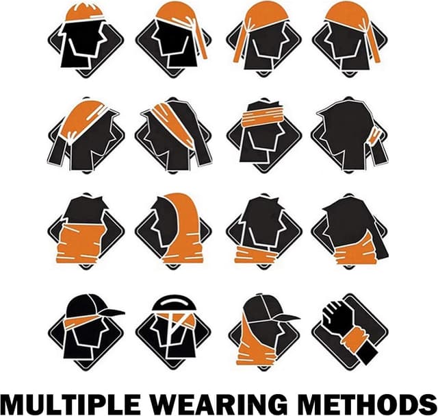 Detalle 2 de SMEHCF 4 Multipurpose Bandanas (Unisex, 100% polyester) — dust-, wind- and sand-proof