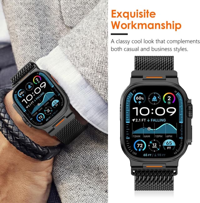 Thumbnail 5 de WINGLE Milanese Loop Magnetic Strap for Apple Watch