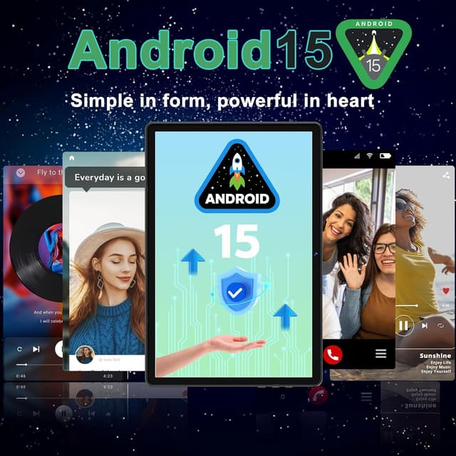 Thumbnail 2 de DMOAO Tablet 10 pollici Android 15 con tastiera e mouse, 5G Wi‑Fi, GPS, 30 GB RAM e 2TB espansione (Nero)