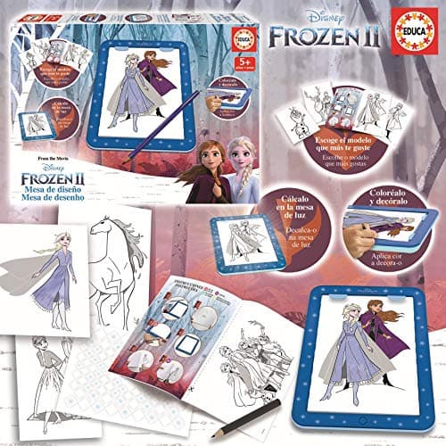 Detalle 2 de Educa Mesa de diseño Frozen para colorear y decorar