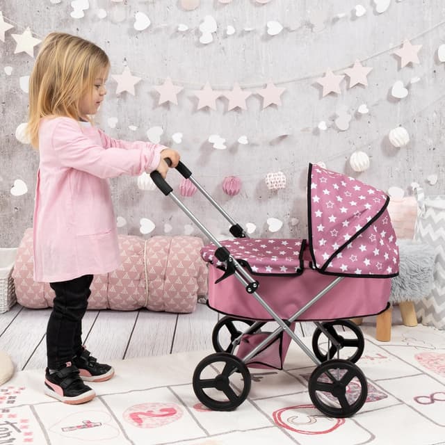 Detalle de Bayer Design 14976AA Carrozzina pieghevole per bambole con cestino integrato (fino a 46 cm)