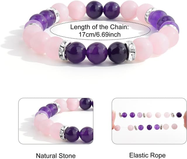 Detalle 2 de VGWON bracelet pierre naturelle 17 cm