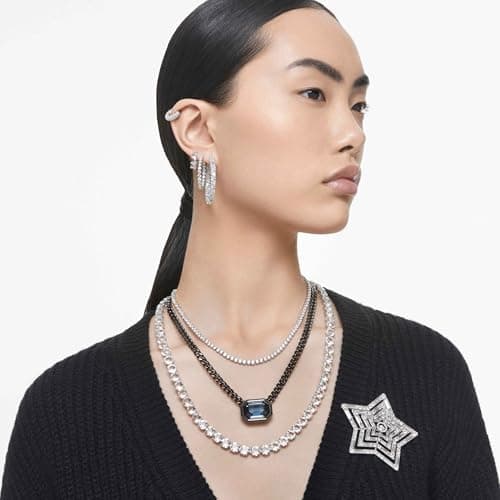 Thumbnail 8 de Swarovski Collar Matrix Tennis, Talla redonda, Blanco, Baño de rodio