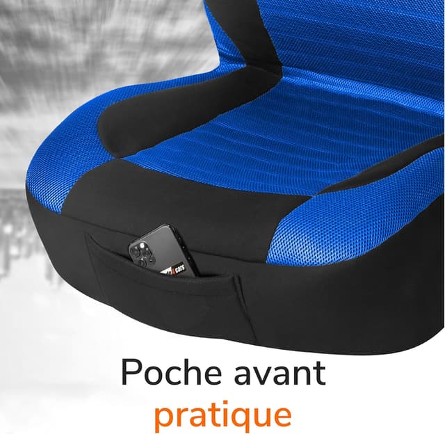 Detalle de upgrade4cars Housses de siège avant universelles Upgrade4cars (set version 2026) en bleu