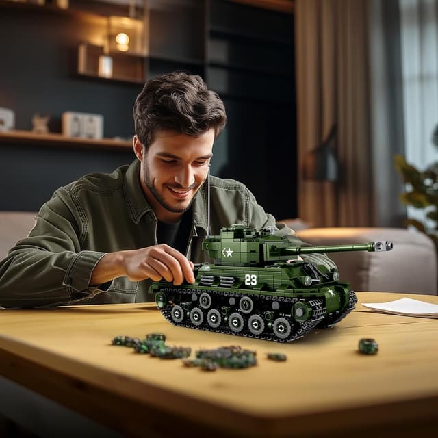 Detalle de Reobrix M4A3E8 Sherman Tank 836 pezzi