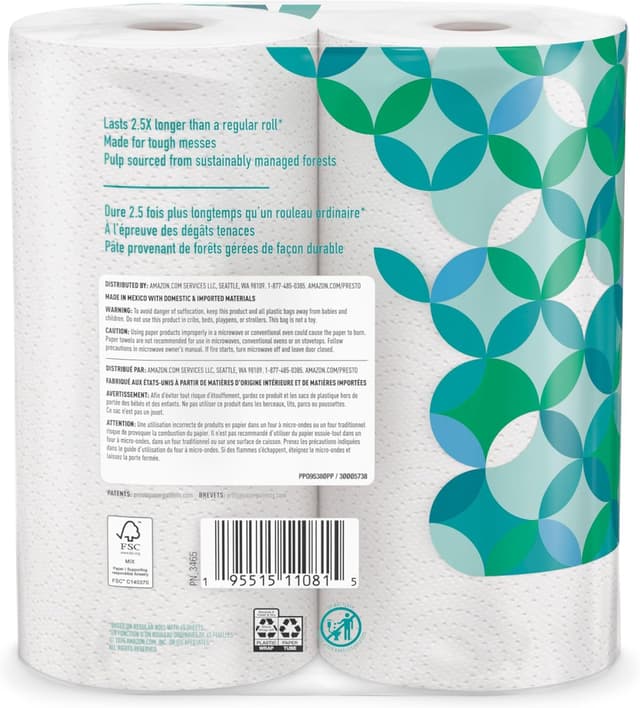 Thumbnail 1 de Amazon Presto! Paper Towels 128 Sheets 🧻