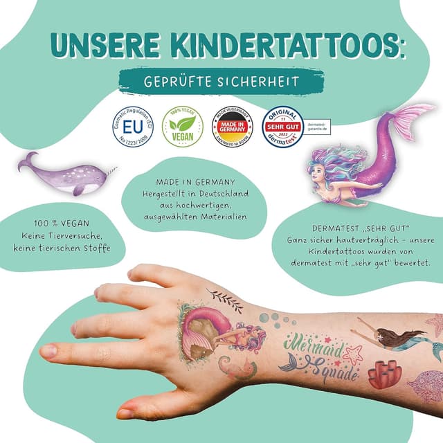 Detalle de Papierdrachen Kindertattoos 28 Set