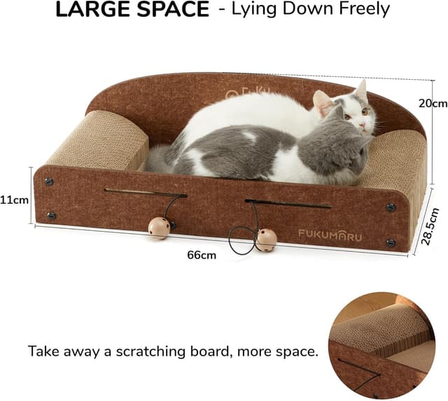 Thumbnail 4 de FUKUMARU Cat Scratcher Cardboard 66cm lounge bed 🐱