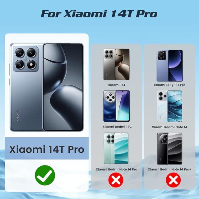 Detalle 2 de XTCASE Coque pour Xiaomi 14T Pro avec cordon tour de cou – étui transparent en silicone TPU (or rose)