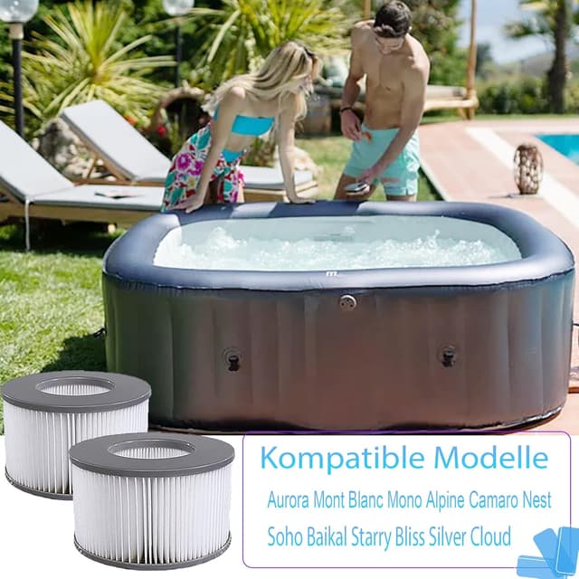 Detalle de KGC Ersatz-Filterkartuschen für Whirlpool MSpa (ab 2020) – 6 Stück, kompatibel mit MSpa Filtermodellen