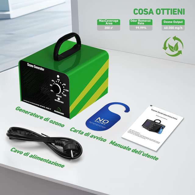 Thumbnail 6 de Generatore di ozono 65000 mg/h per ambienti fino a 300 m²