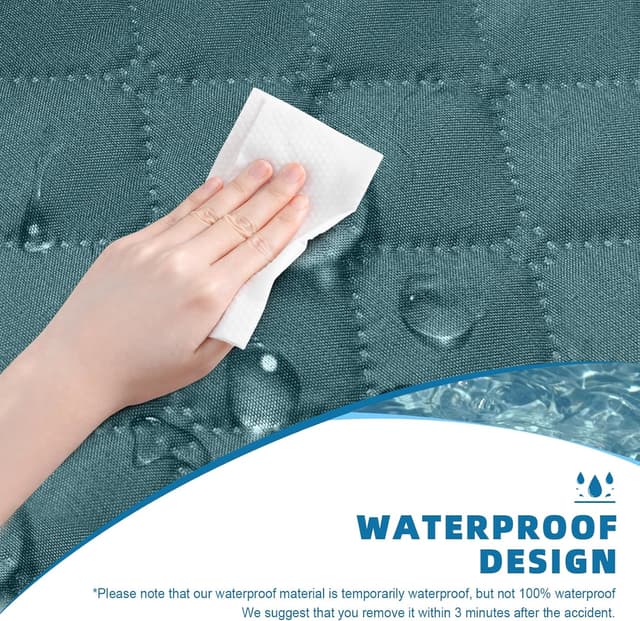 Detalle de Jaotto Copridivano Impermeabile 3 Posti con Braccioli, trapuntato e con tasche laterali (verde)