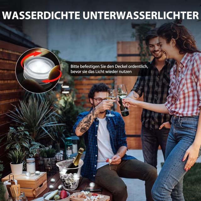 Detalle de LUXJET Mini Unterwasser LED Teelichter