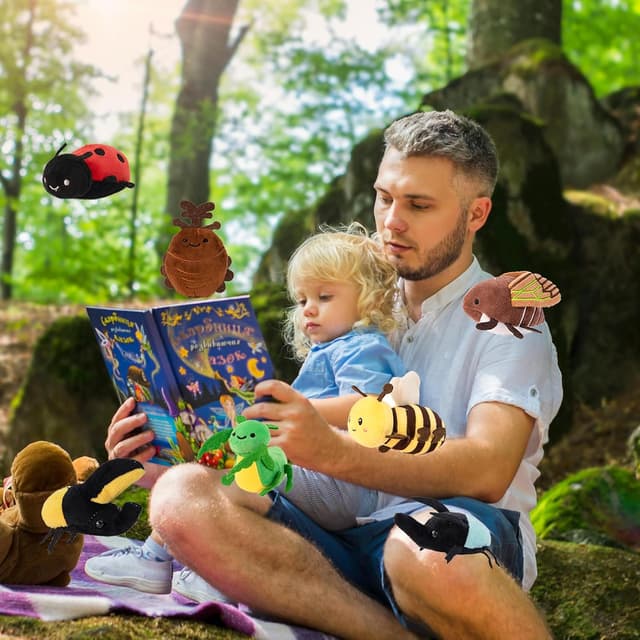 Detalle 2 de 6 Pcs insect plush keychains, 4 inch