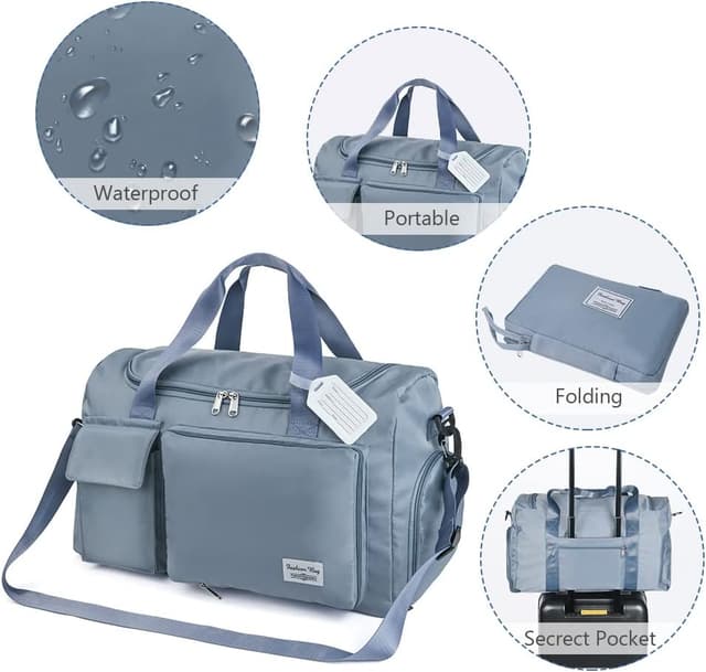 Thumbnail 5 de Travel Duffel Foldable Weekend Bag 35L