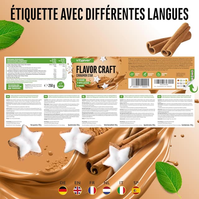 Detalle de Poudre d’arôme à la cannelle Étoile – Flavor Craft (250 g)