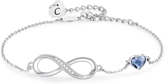 Detalle de LOUISA SECRET Bracelet femme Argent 925 infini cœur et initiales réglable