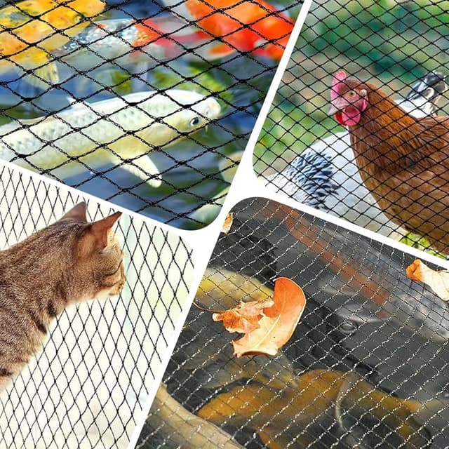 Thumbnail 6 de 4mx10m Teichnetz feinmaschig (15 mm x 15 mm) – robustes Vogel- & Laubschutznetz aus UV-beständigem HDPE