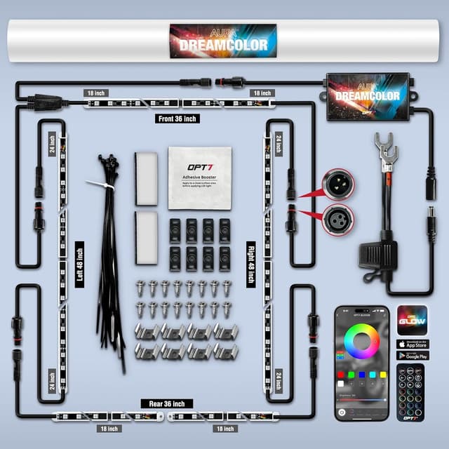 Thumbnail 6 de OPT7 Aura DreamColor 12V Underglow RGBIC Lights