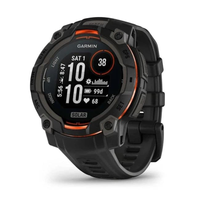 Detalle de Garmin Instinct 3 Solar GPS Bluetooth 50 mm MIP negro con SpO2
