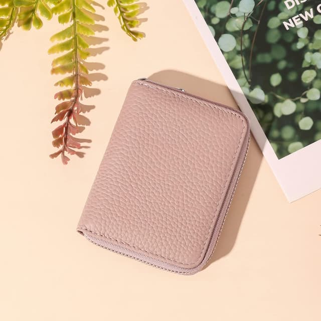 Thumbnail 6 de SENDEFN Damen-Geldbörse aus Leder mit Reißverschluss, RFID-Schutz und 12 Kartenfächern (Kurzformat)