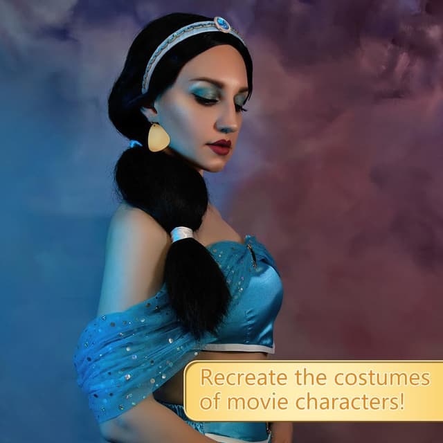 Detalle de Aomig Accessori Mago per Costume, kit cosplay Halloween da 3 pezzi (fasce, cravatta, occhiali) per bambini e adulti