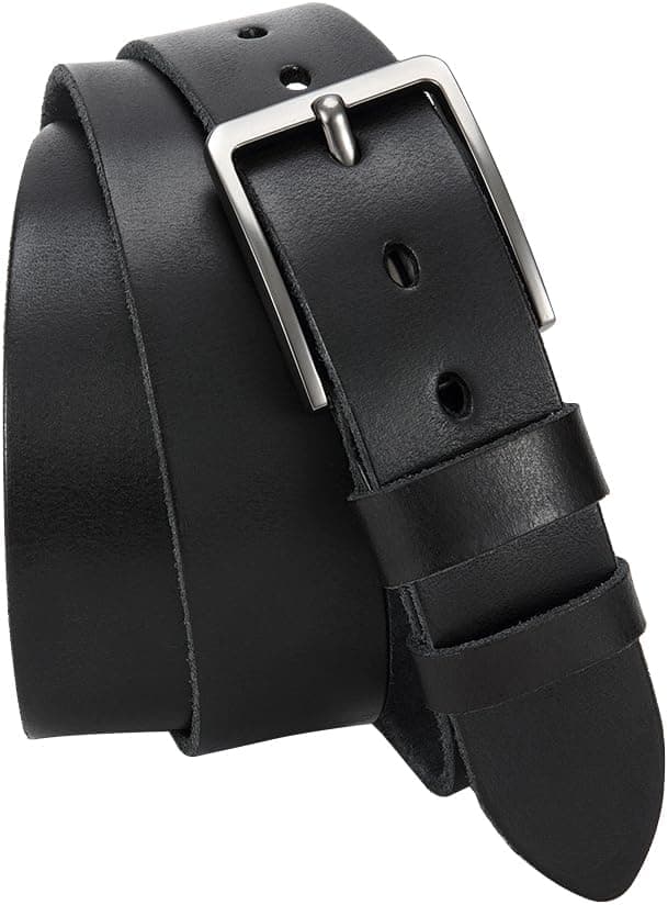Detalle de DOOPAI Herren-Gürtel aus Vollleder (Casual/Arbeits) mit einstellbarer Länge