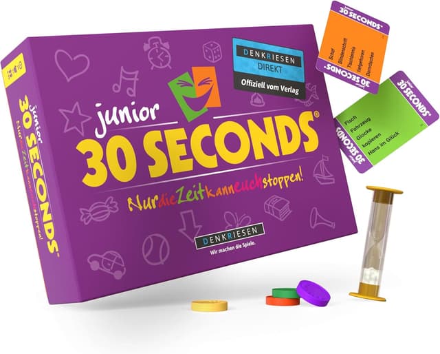 Detalle de 30 Seconds® Brettspiel – Nur die Zeit kann euch stoppen! Junior (ab 7 Jahren, bis 16 Spieler)