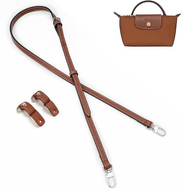 Detalle 2 de Gastinsave Handbag Straps Replacement (Genuine Leather) – Adjustable Shoulder/Crossbody Strap for Longchomp Tote Bag