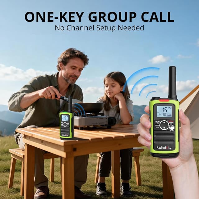 Detalle de Radioddity PR-T8 : talkie-walkies PMR446 rechargeables pour enfants (lot de 3)