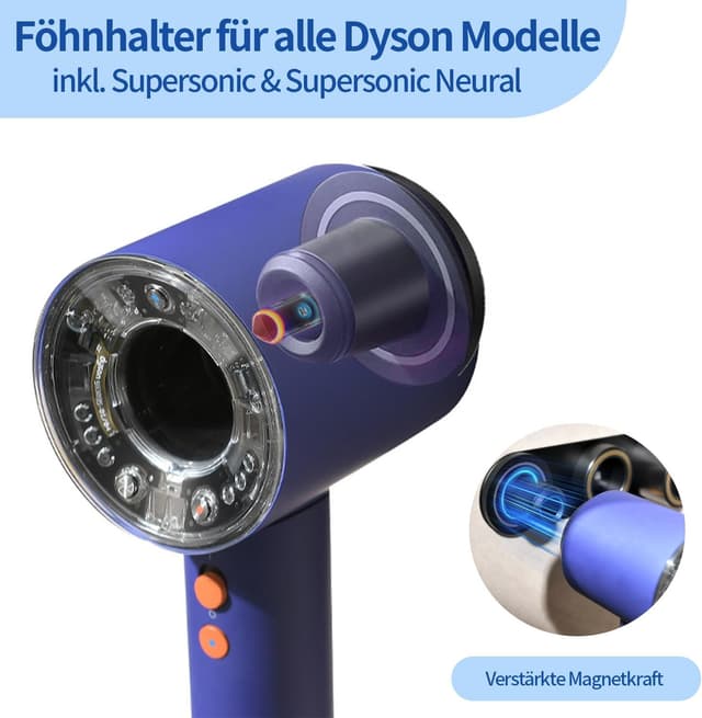 Detalle 2 de Chochoyah Föhn Halterung ohne Bohren für Dyson