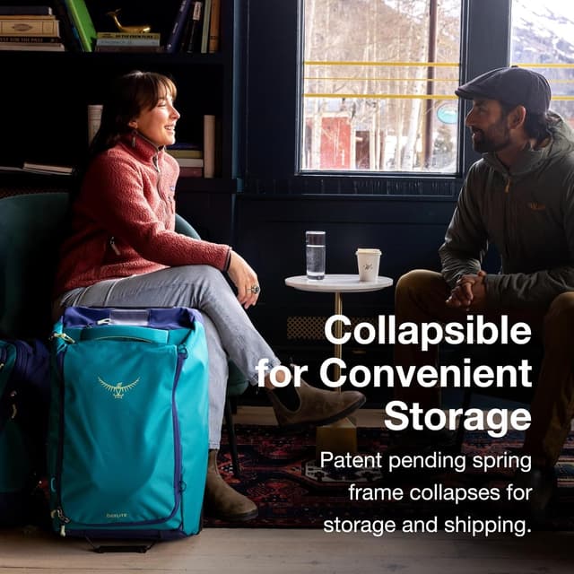 Detalle 2 de Osprey Daylite Carry-On Wheeled Duffel 40 (Black) – lightweight wheeled duffel