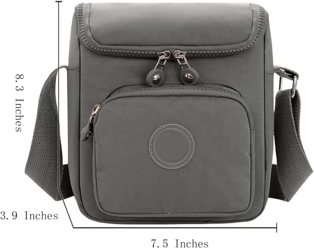 Detalle de FAVORTALK women’s waterproof crossbody bag (21 x 19 x 10 cm) – lightweight multi-pocket phone bag