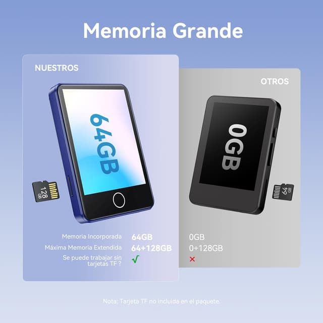 Thumbnail 4 de AGPTEK M1PL 64GB MP3 Bluetooth 5.3 2,8