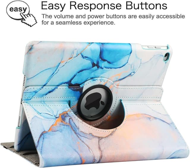 Detalle de Hülle für iPad 9./8./7. Generation (10,2 Zoll) mit 360° Drehständer & Auto Sleep/Wake – Blue Marble
