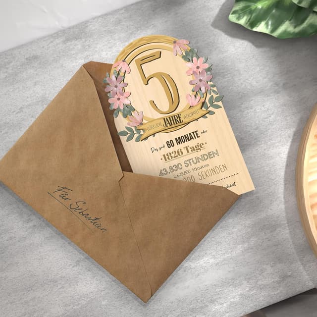 Thumbnail 5 de Hölzerne Hochzeit Karte zum 5. Tag