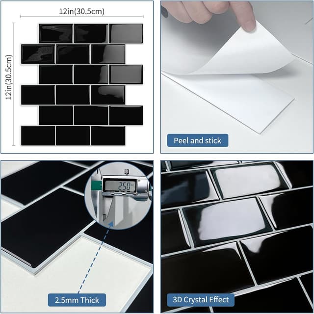 Thumbnail 4 de Tiwoos Azulejos adhesivos 30,5x30,5 cm 10 unidades