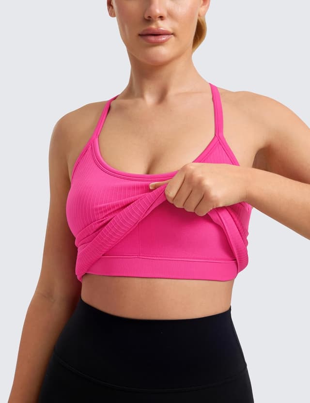 Detalle de CRZ YOGA canotta sportiva da donna incrociata sul retro per fitness, yoga e running