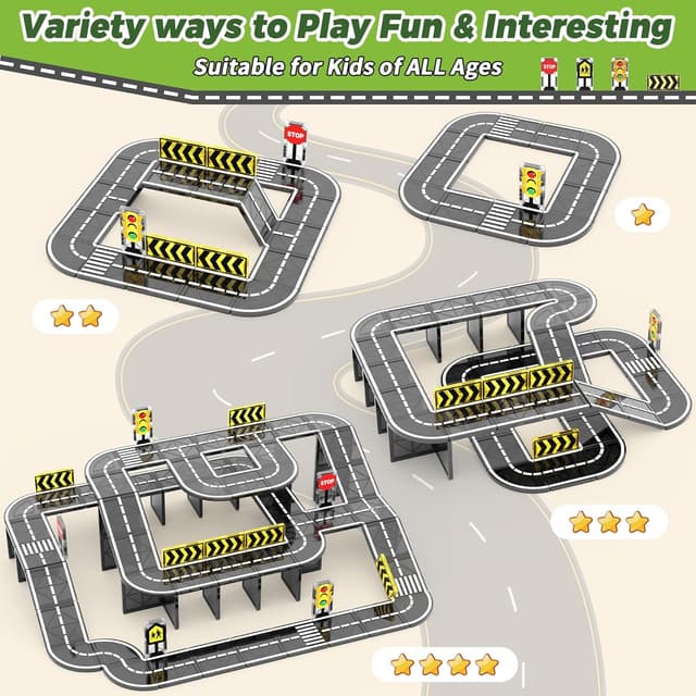 Thumbnail 4 de Goodtiles Magnetic Tiles Road Expansion Set ๐